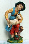 pastore con capretta  cartapesta cm 20